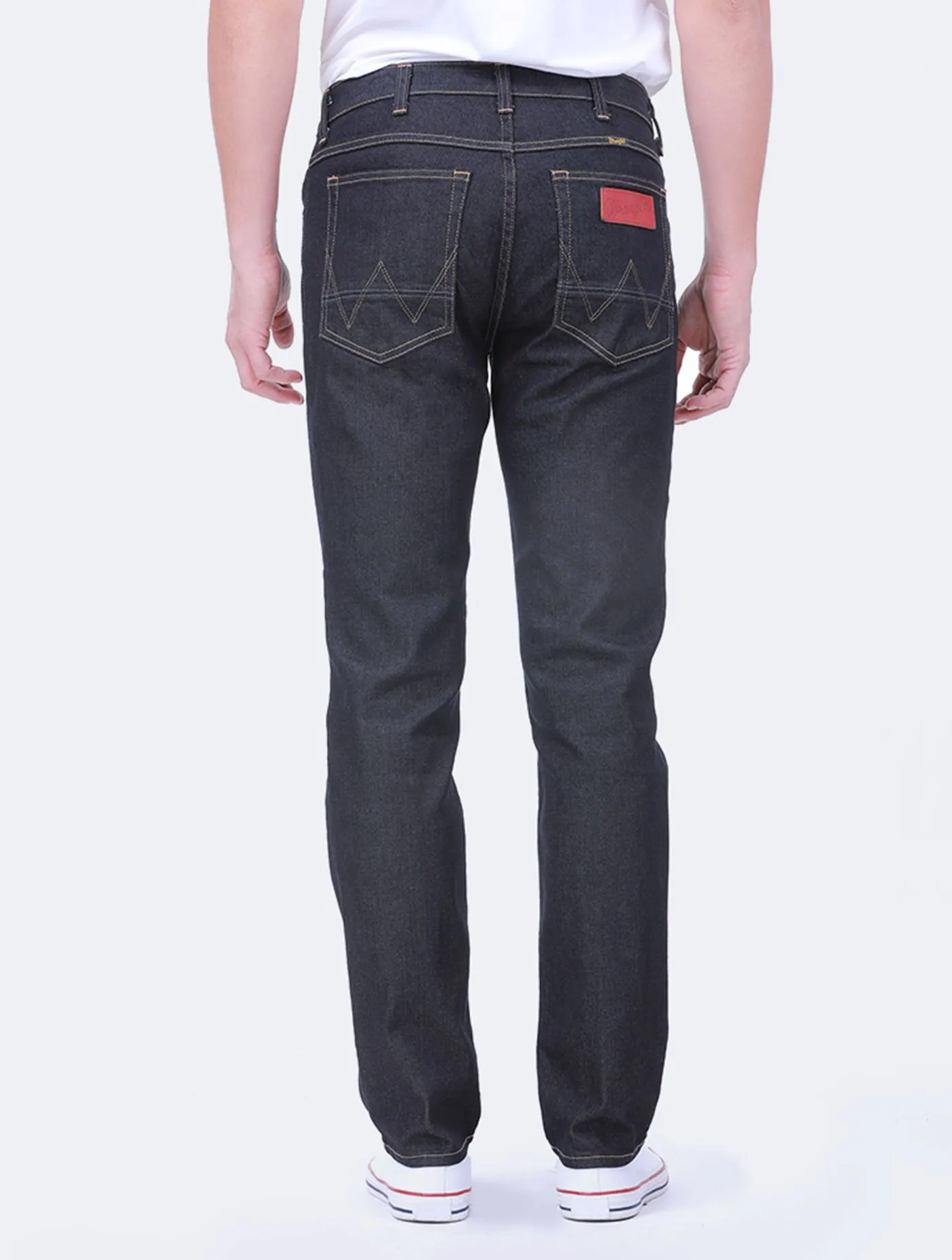 WRANGLER MEN'S JEANS WR WR15Q36R NAVY BLUE Mid-waist regular fit (GREENSBORO)