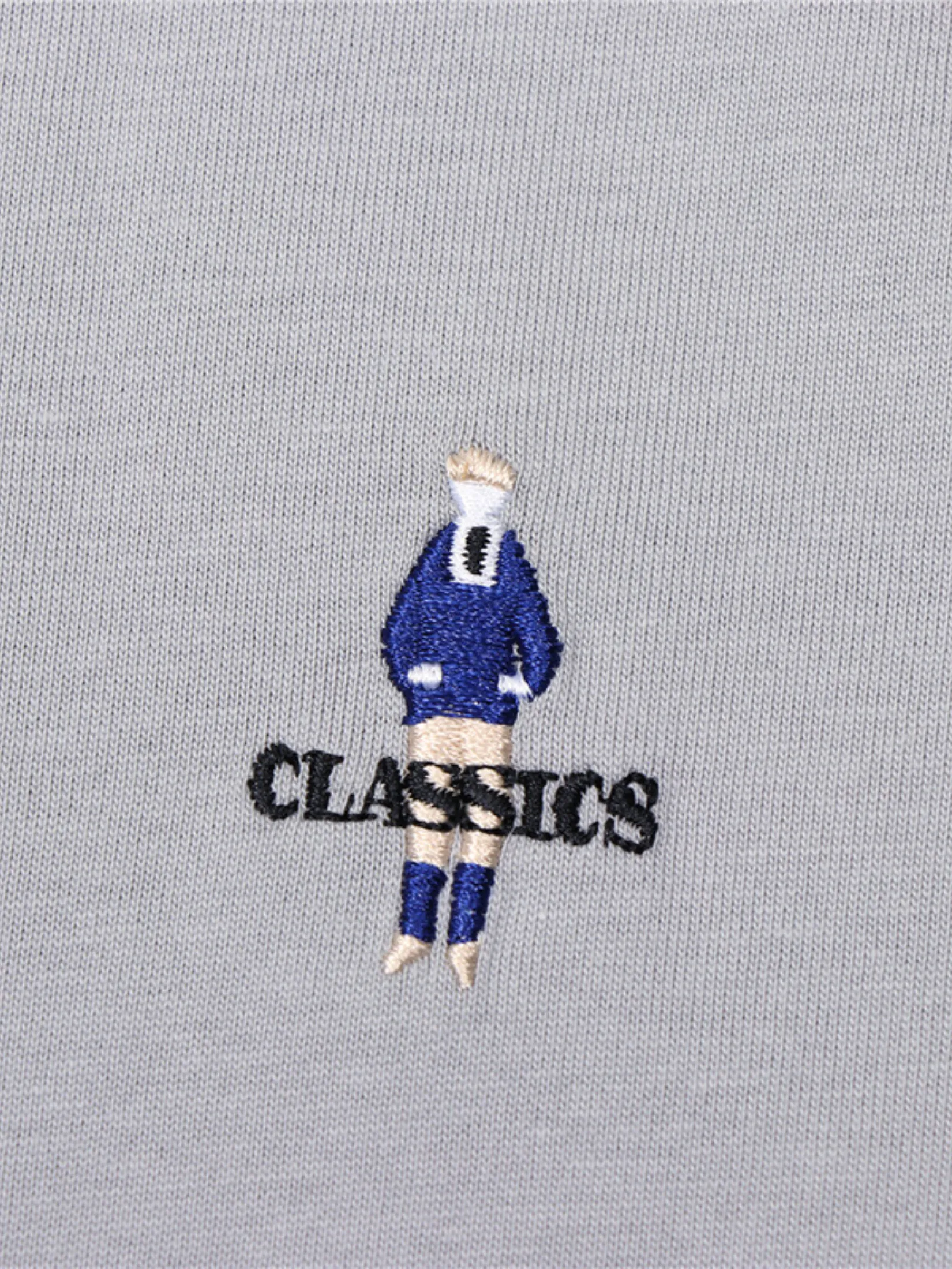 GIORDANO Men's Slim Fit Embroidery Tee (Classic Man) Satin Gray