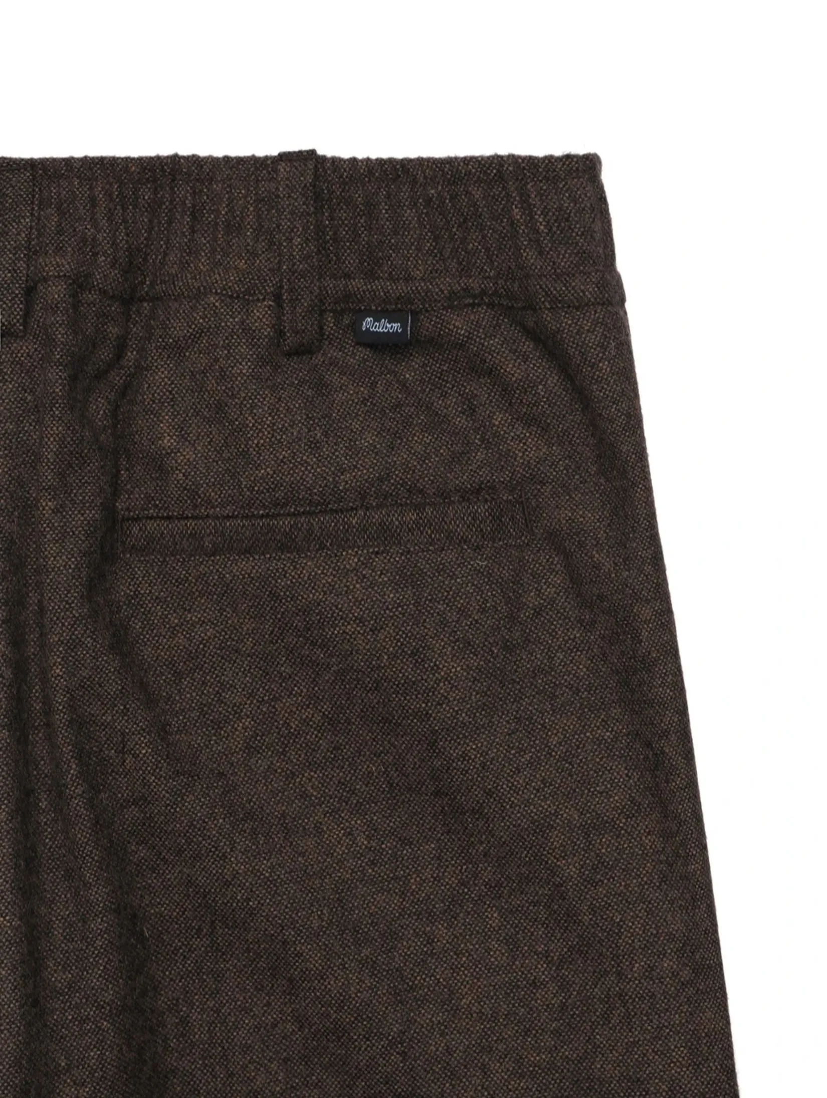 MALBON GOLF COOLIDGE WOOL TROUSER IN DARKBROWN