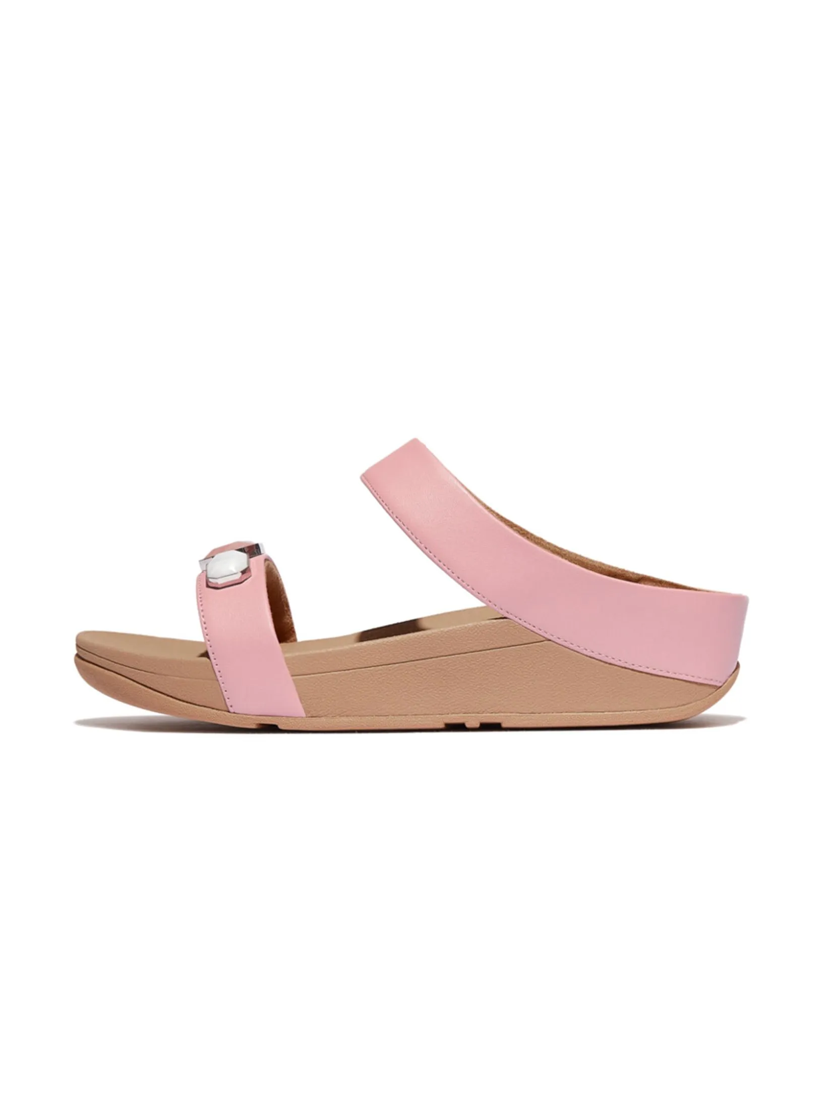 FitFlop™ WOMEN'S FINO MULTI-STONE LEATHER SLIDE PINK
