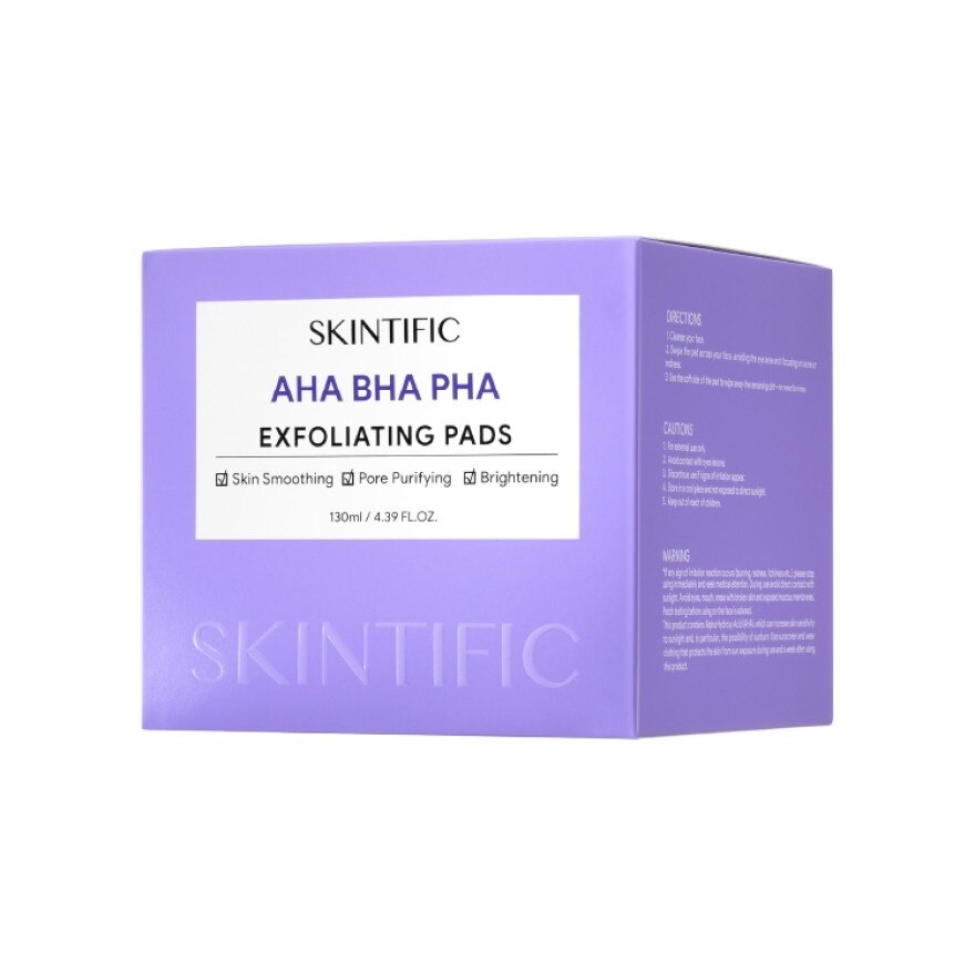 Skintific AHA BHA PHA Exfoliating Pads 130 ml.