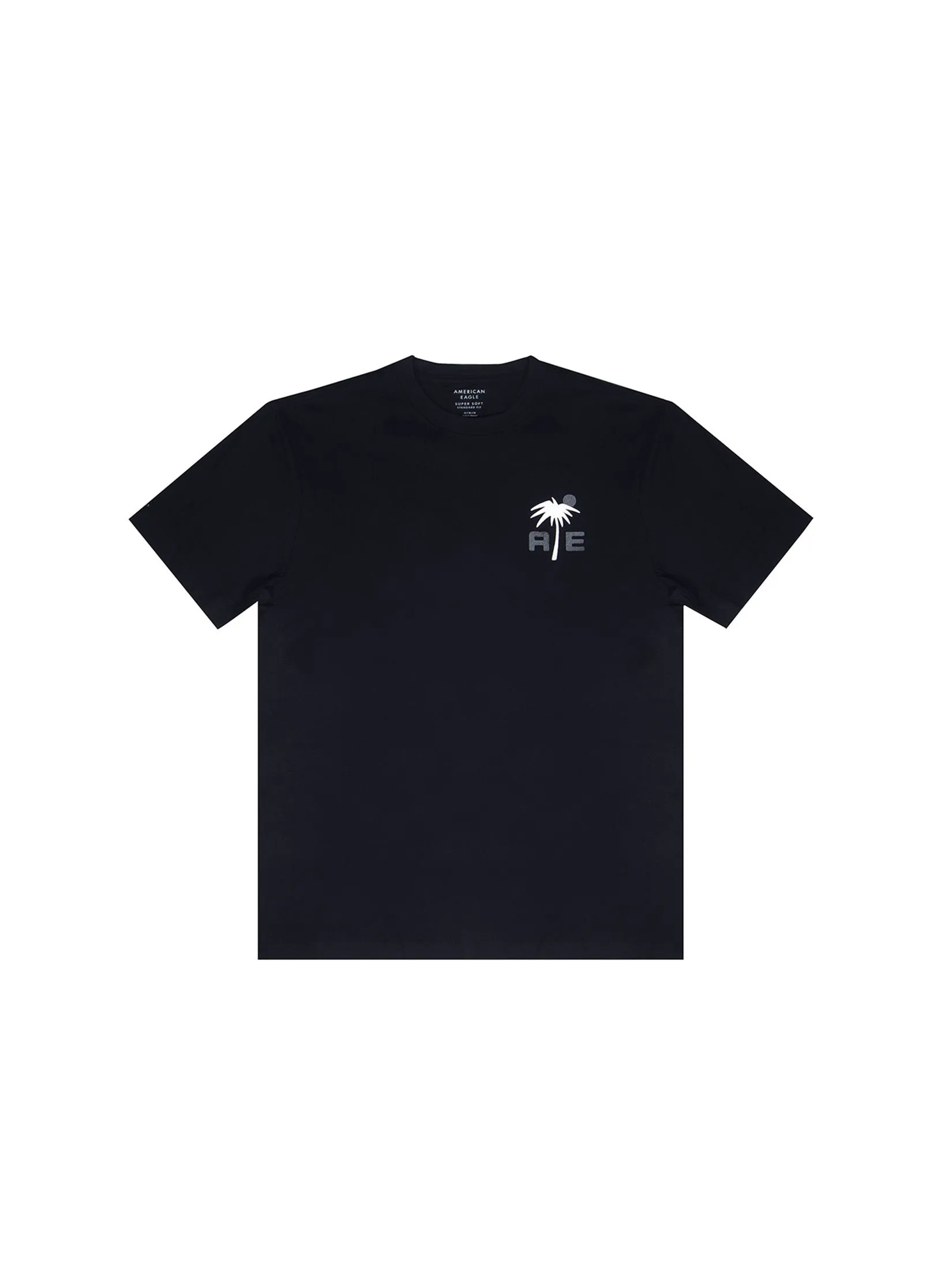 AMERICAN EAGLE MEN G SS SUM 2 OMNI SET IN TEE- PC DYE + SERIOUSLY SOFT WASH 001 BLACK