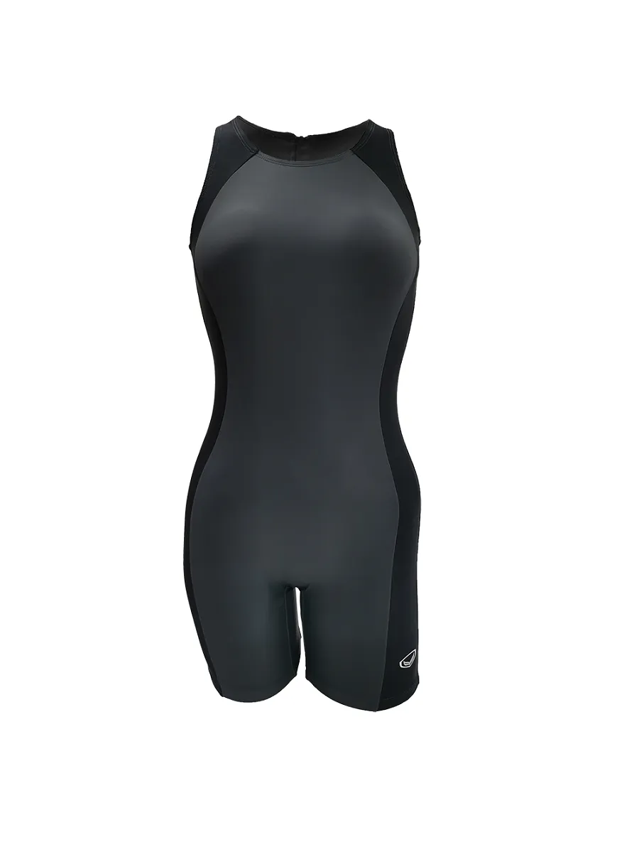 GRAND SPORT Grey WOMEN TWO TONE ONE PIECE SWIMSUIT
