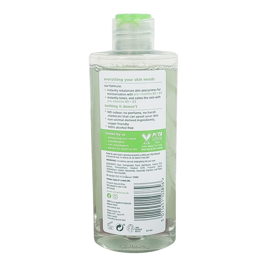Simple Kind To Skin Soothing Facial Toner 200 Ml.