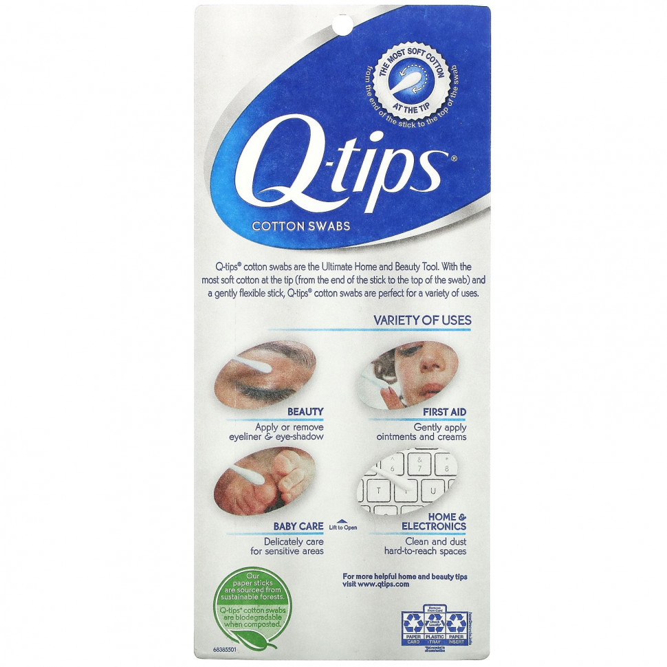 Q-tips, Original Cotton Swabs, 750 Swabs