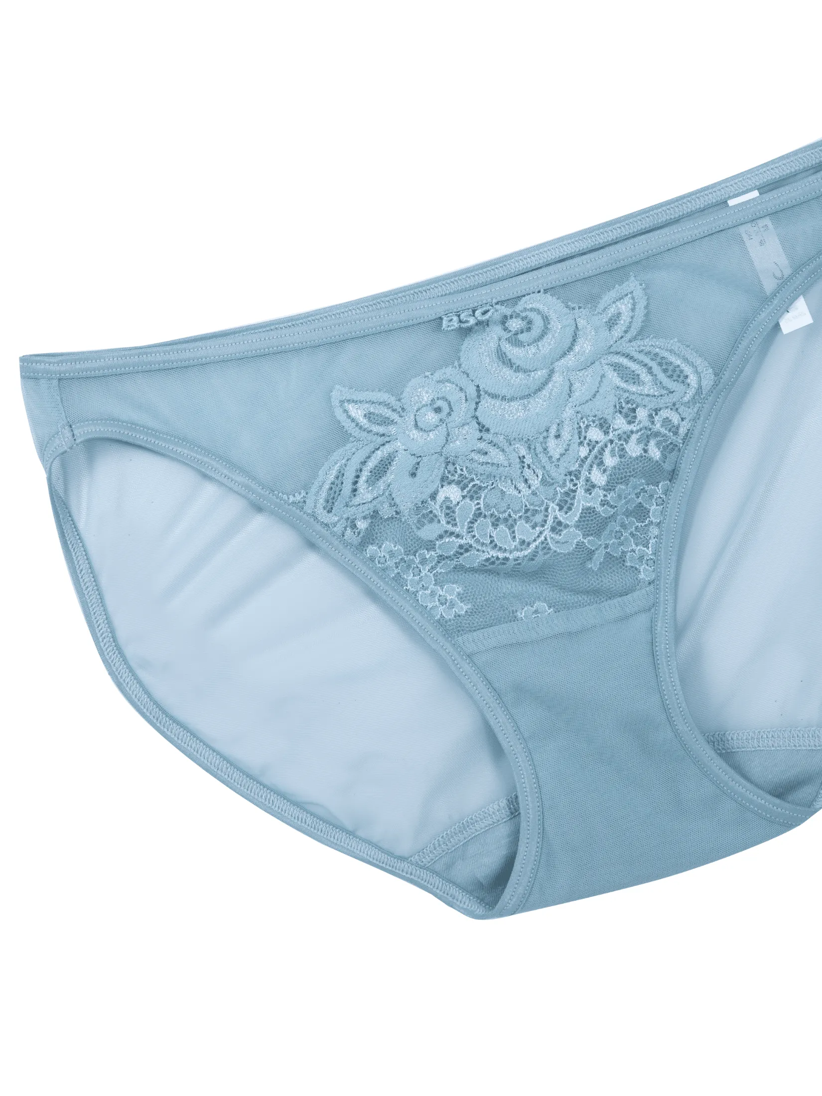 BSC LINGERIE Women Bikini style see-through lace BU3602LT - Blue