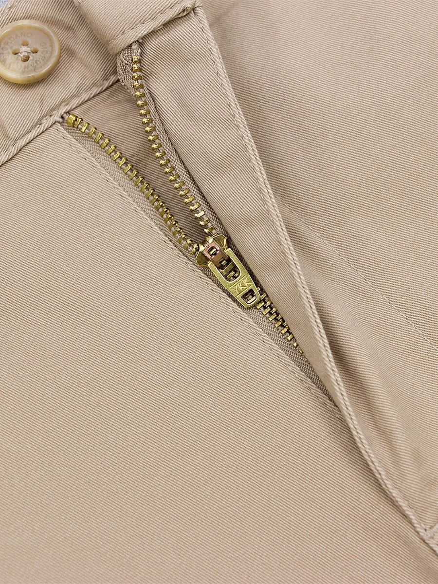 GIORDANO Men's Super Stretch Easy-Care Pants (180° Waistband) Woodsmoke Khaki