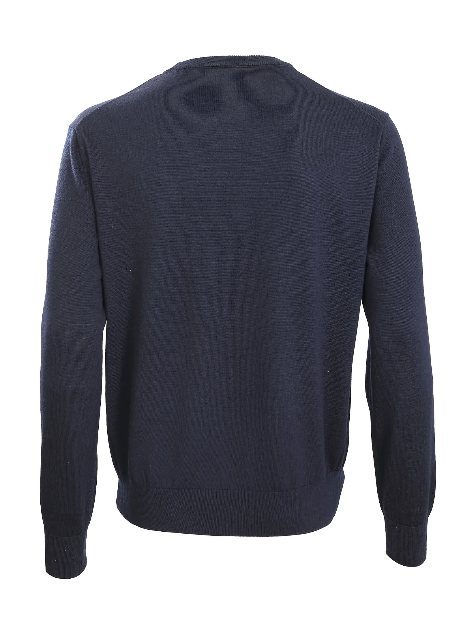 DAKS Men's DAKS Round Neck Long Sleeve Sweater Navy