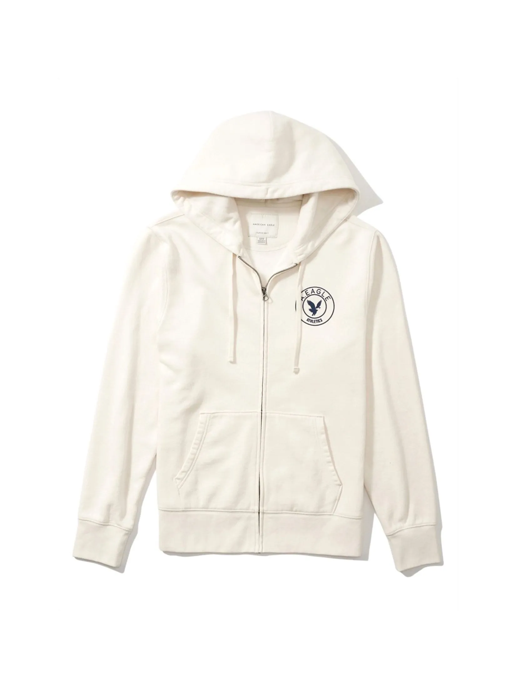 AMERICAN EAGLE MEN 1905 INTL GRAPHIC FZ HOODIE 106 CREAM