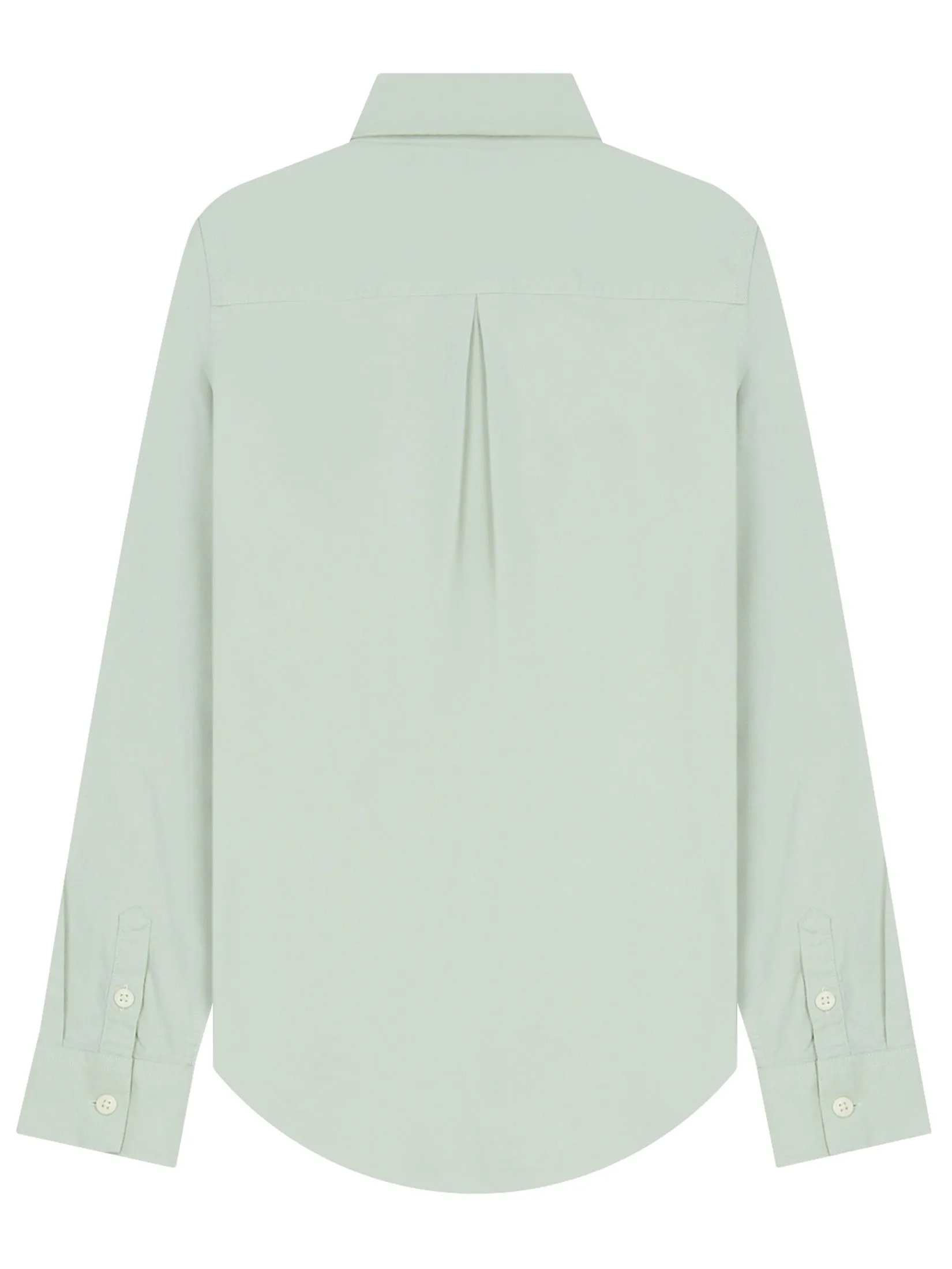 GIORDANO Women's Embroidery Oxford Shirts (Classic Man) Light Green