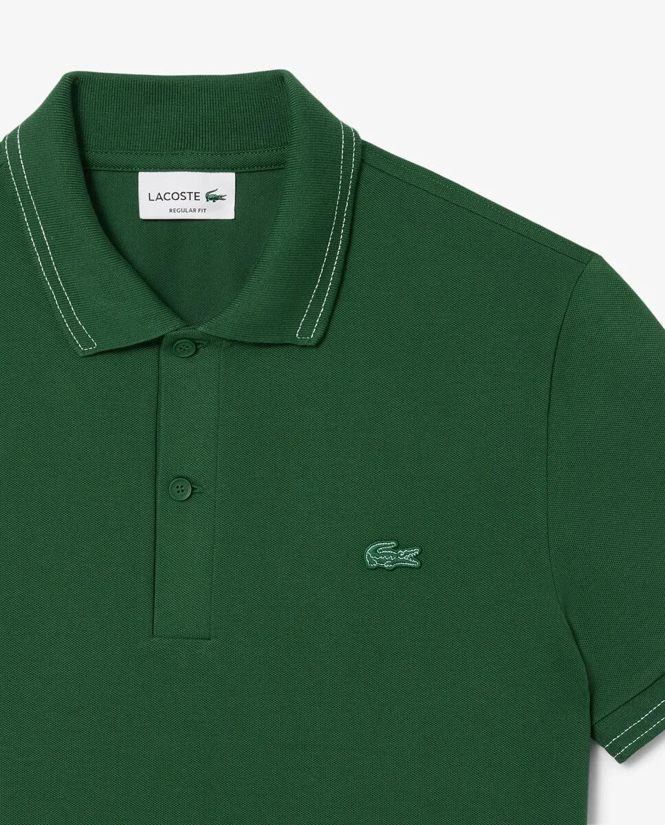 LACOSTE Regular Fit Petit Piqu  Polo Shirt Green