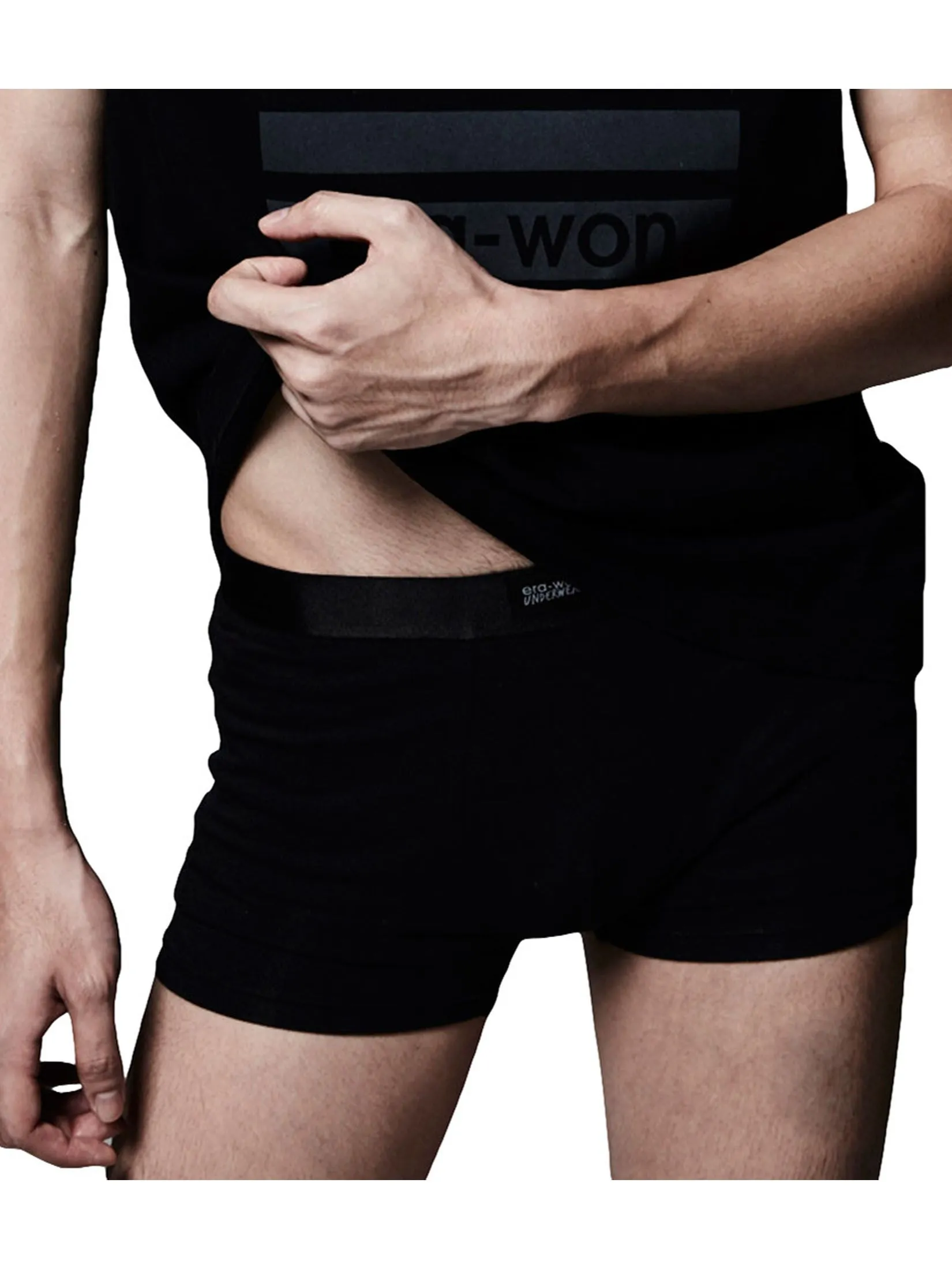 ERA-WON Men's underwear trunk 3 Pcs. Black