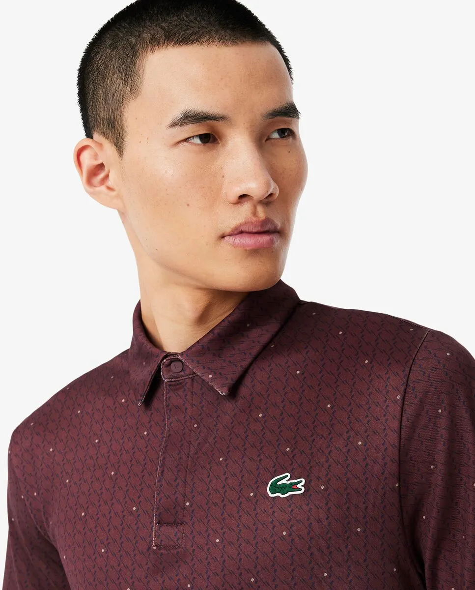 LACOSTE Regular Fit UV Protect Golf Polo Shirt Red