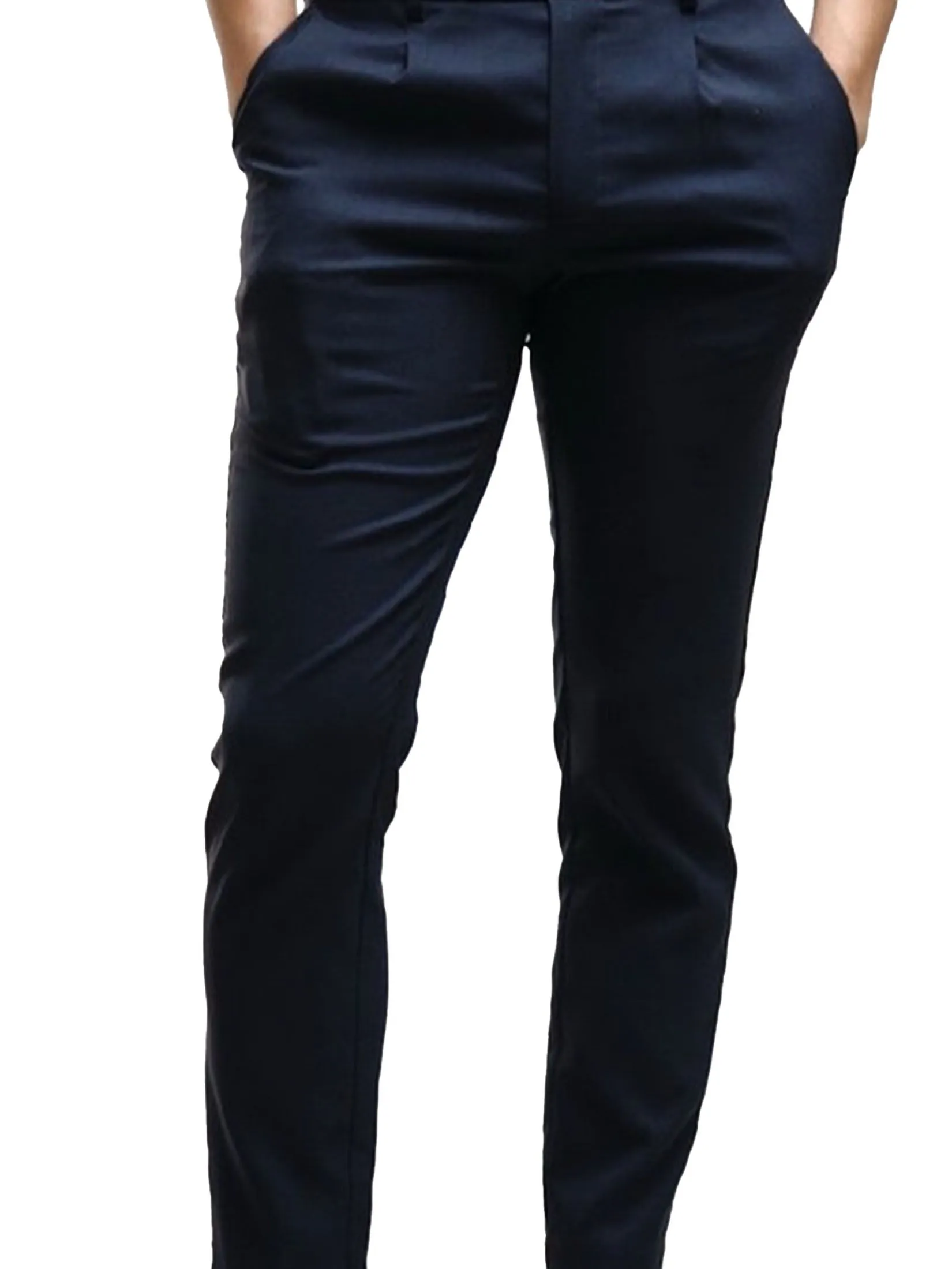 ERA-WON Men's pant skinny Crop Dark Blue