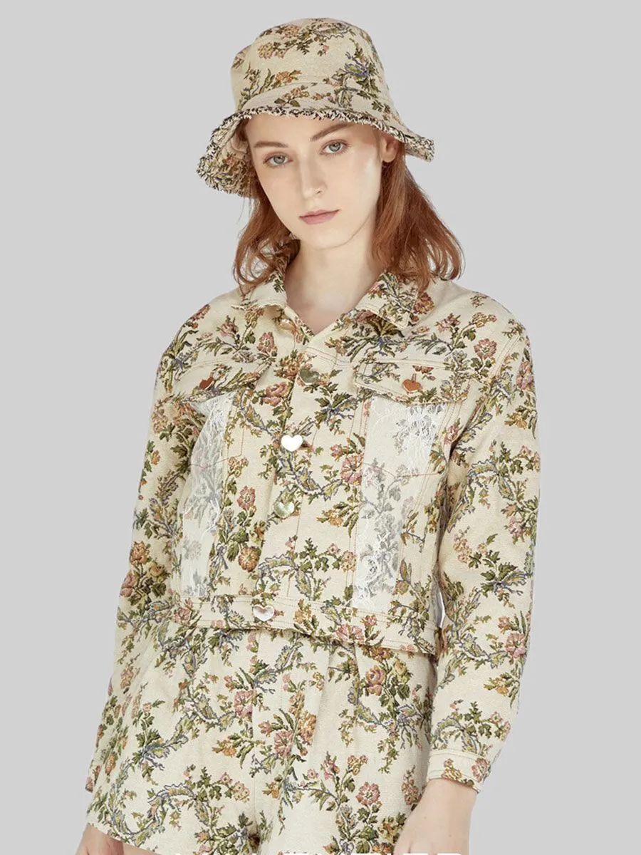 VALENTIER Garden Jacquard Jacket Cream