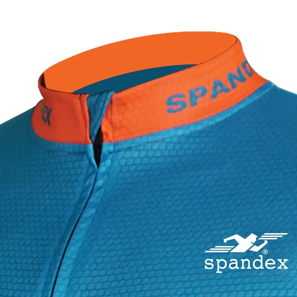 SPANDEX Blue/Orange-CL002-Cycling Long Sleeve