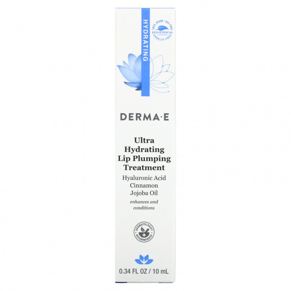 Derma E, Ультраувлажнение для увеличения объема губ, 10 мл (0,34 жидк. Унции)