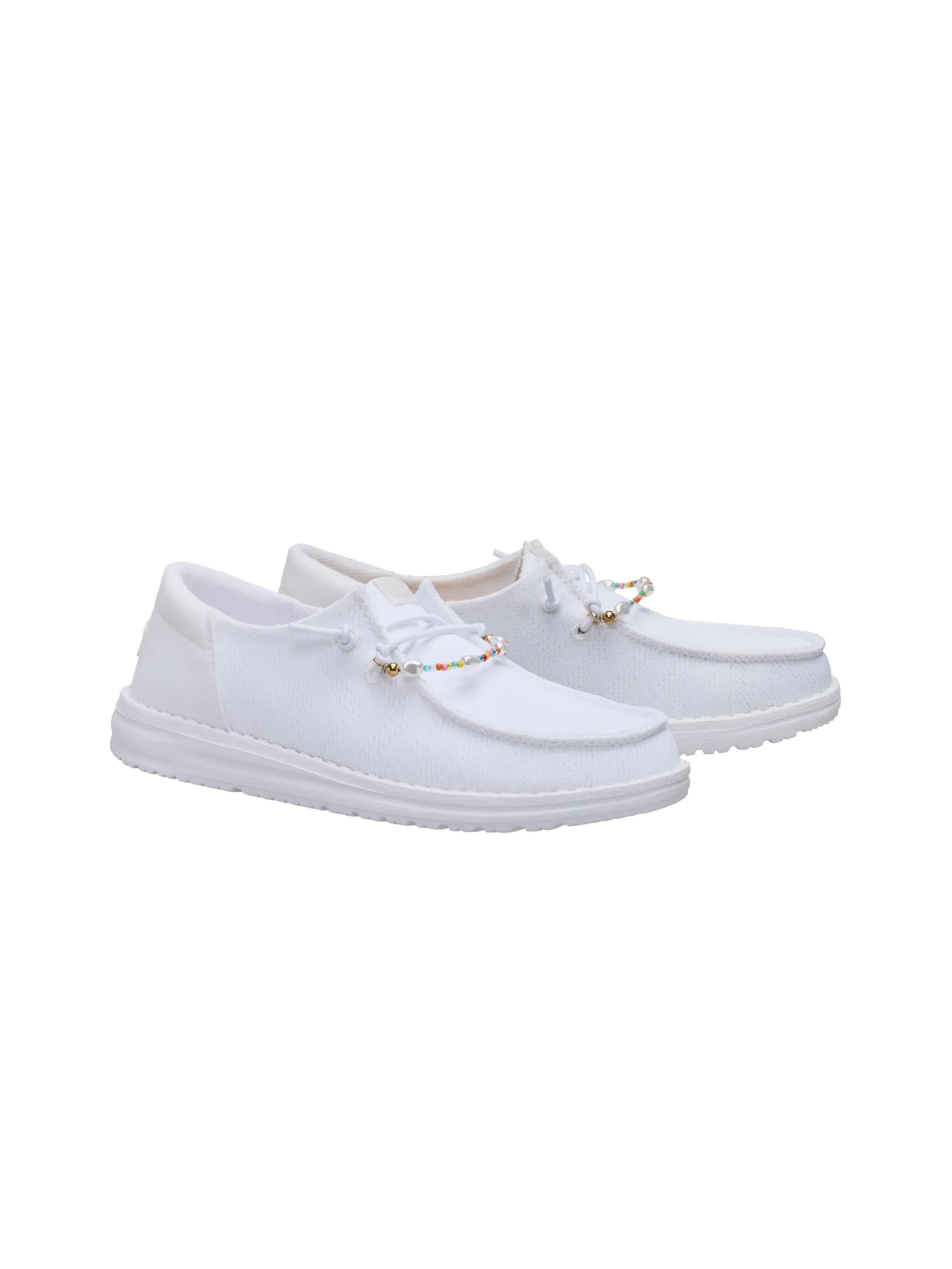 HEYDUDE WENDY FUNK MESH SHOELRY  WHITE