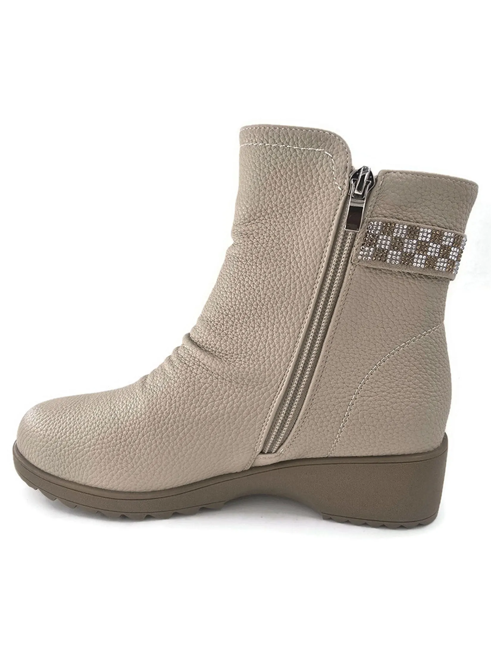 KLIN Woman Wedge Boots Beige