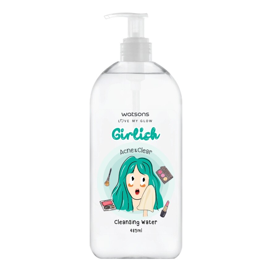 Watsons Girlish Acne  Clear Cleansing Water 485ml. - Colorless