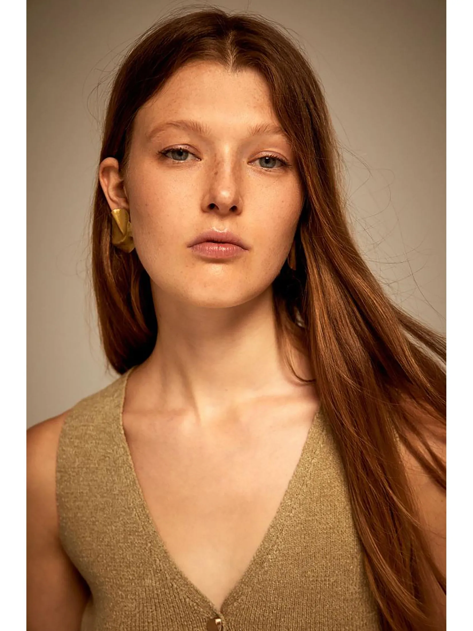 SFERA Women Vest Knit Khaki Green