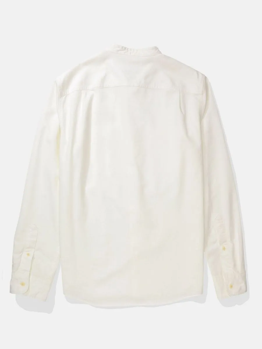 AMERICAN EAGLE MEN 2388 CF BAND COLLAR HENDRIX TWILL SHIRT 106 CREAM