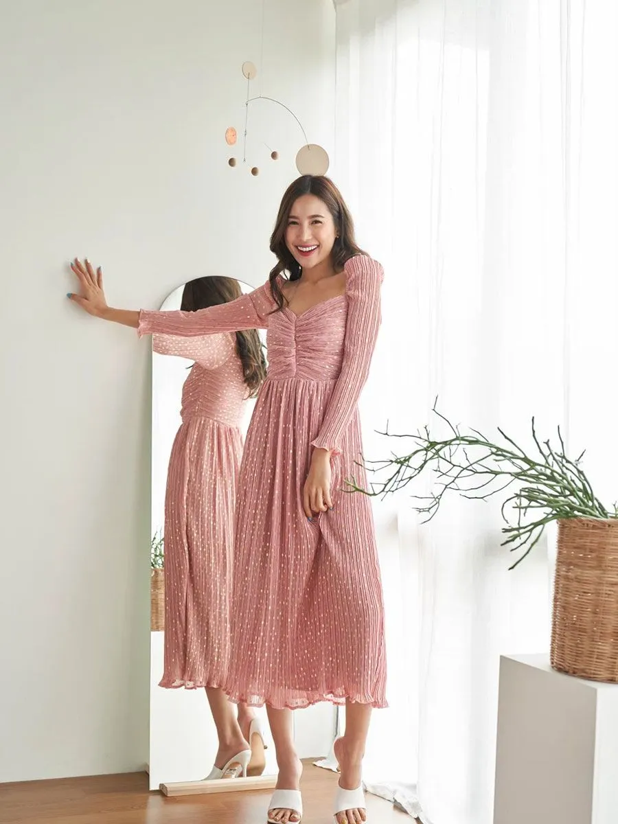 ROSE THE LABEL Merigold Chiffon Dress Pink