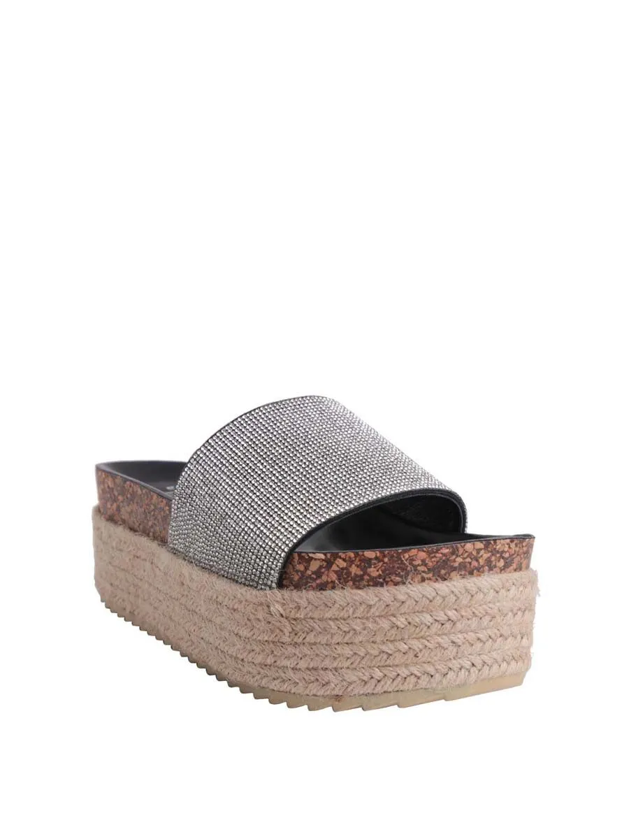 VILLAINS SF HALLE Platform Sandals BLACK