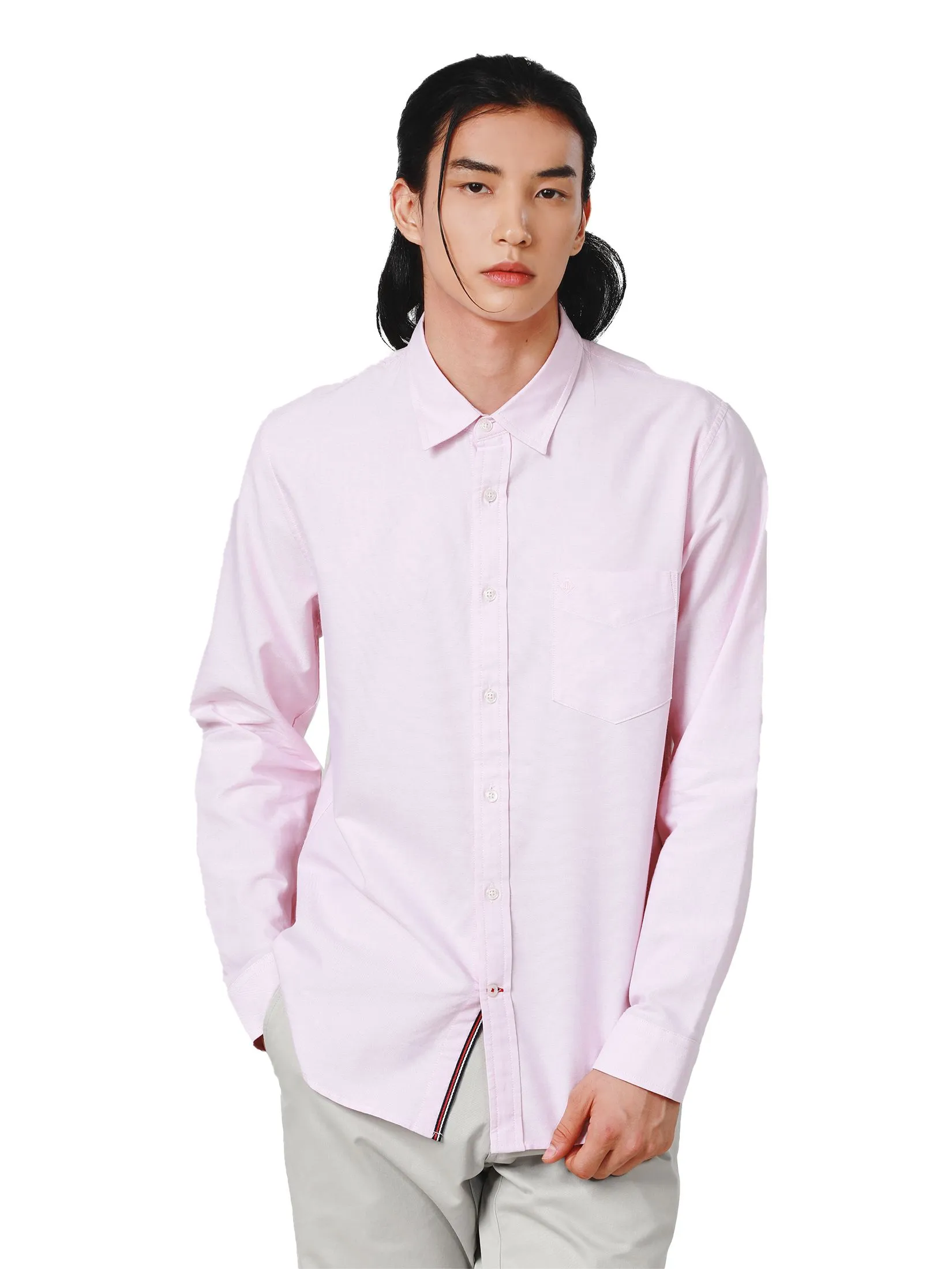 JOHN HENRY Men's Long Sleeves Shirts (Slim Fit) ESSENTIALS Pink
