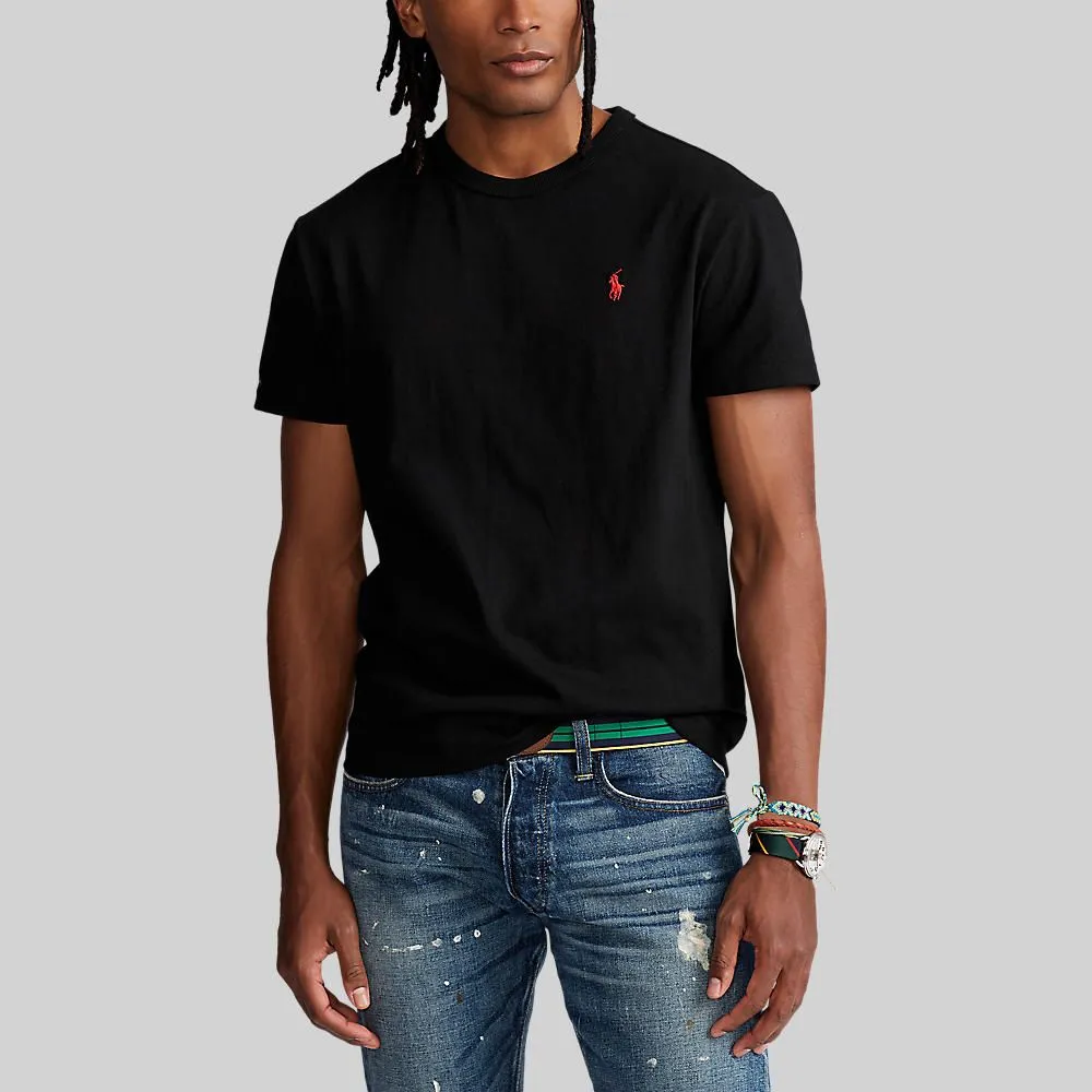 POLO RALPH LAUREN Classic Fit Jersey Crewneck T-Shirt  MNPOTSH1N820394 Black