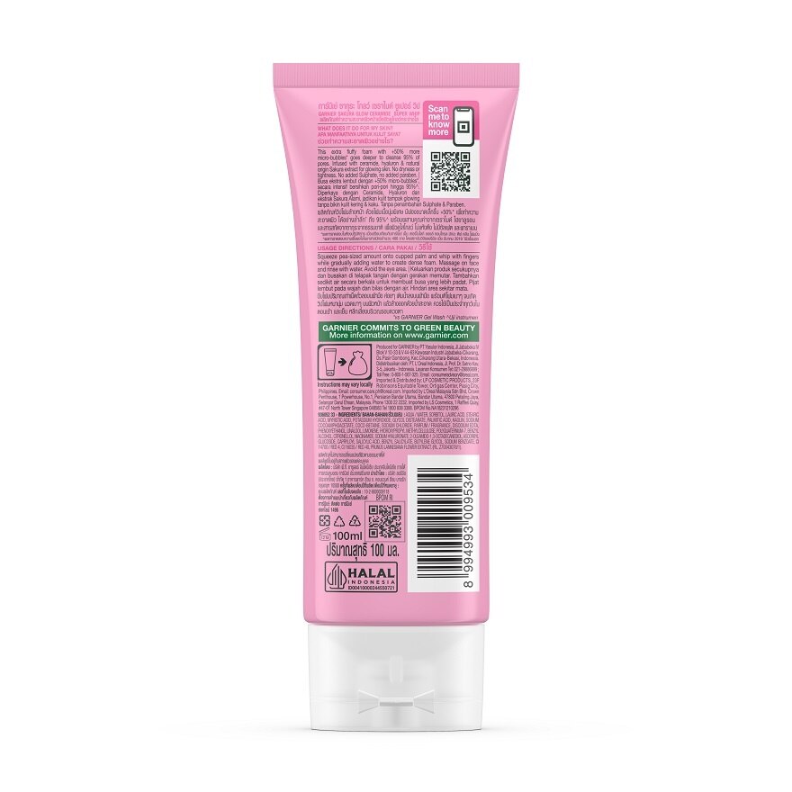 Garnier Sakura Glow Ceramide Super Whip 100 Ml.