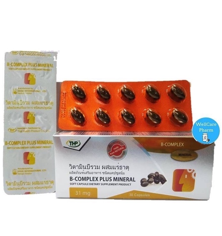 Комплекс витаминов группы В с минералами THP B-Complex Plus Mineral 30 шт