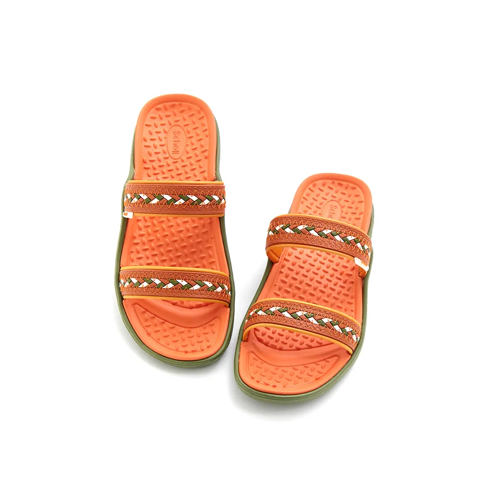SCHOLL Orange Slide Sandals - Sand III