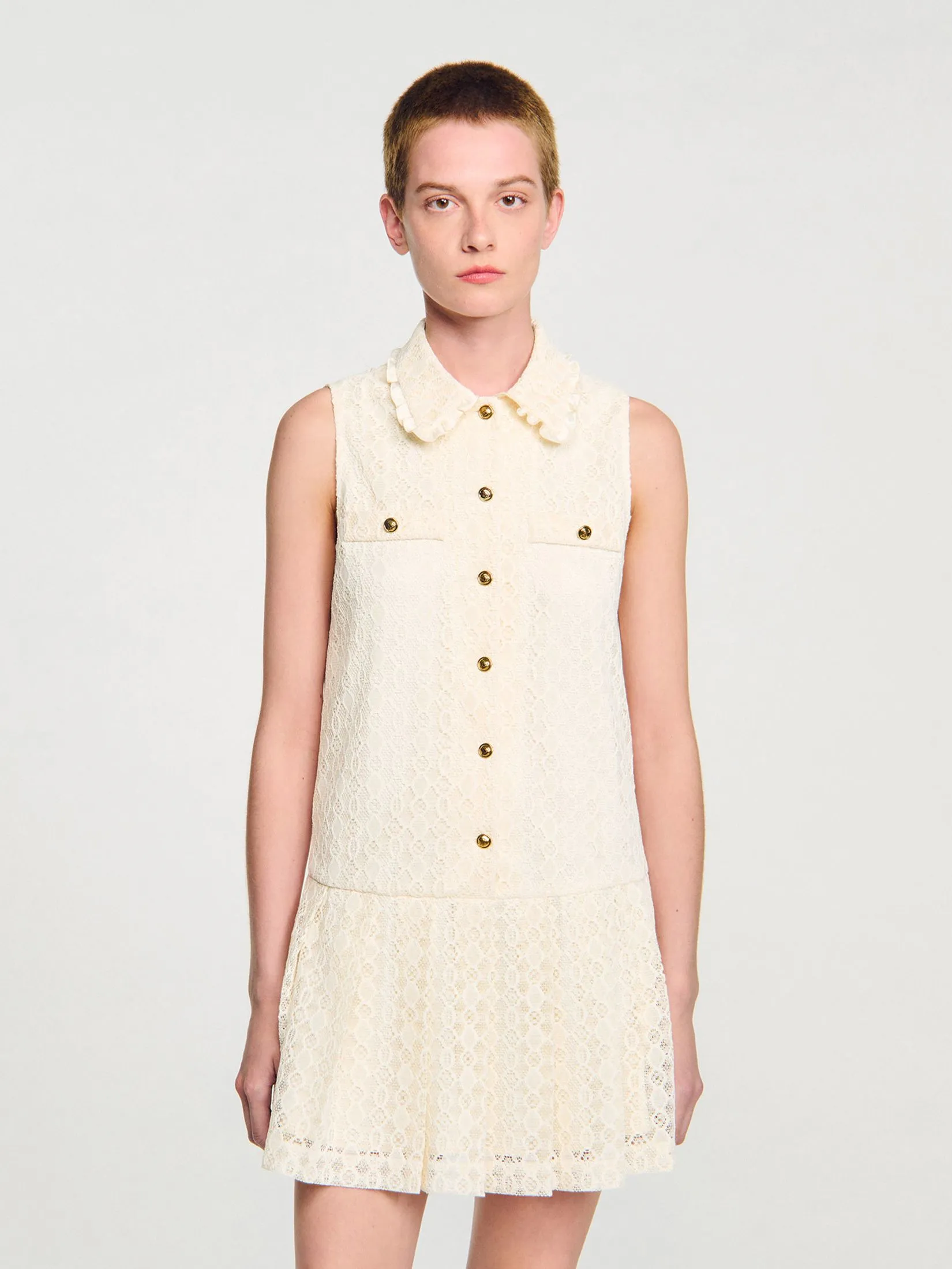 SANDRO Mini Lace Dress