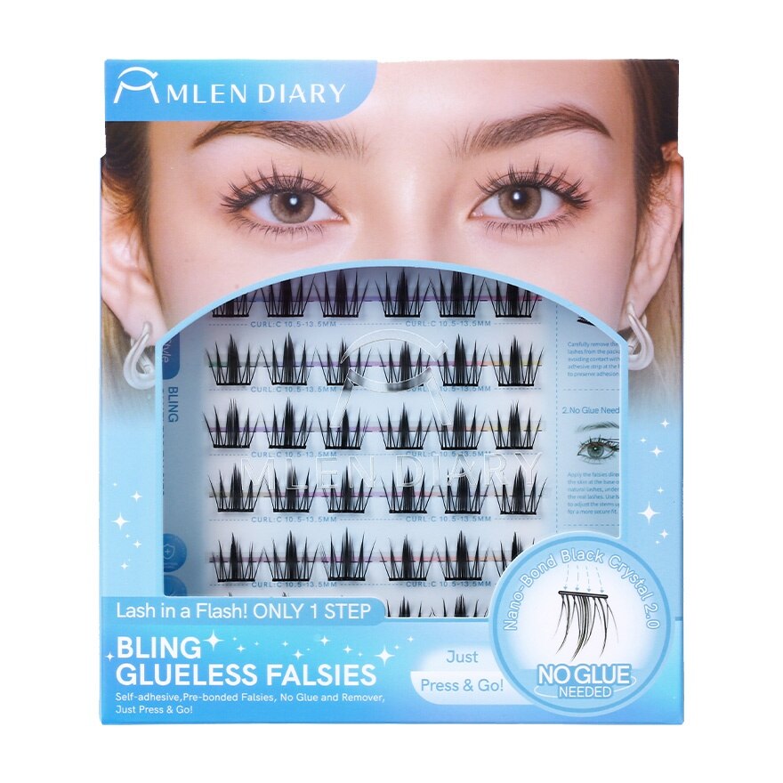 Mlen Diary Glueless Falsies Eyelashes 7Rows Bling