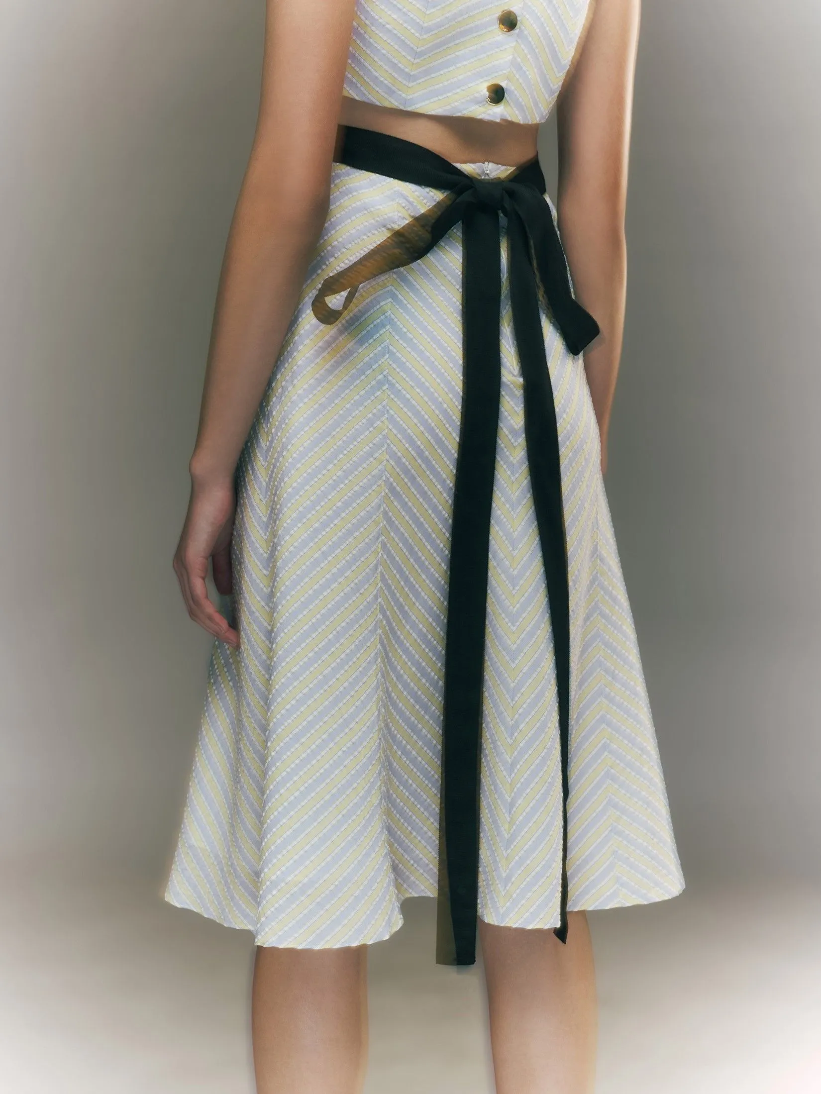 ASV ( PF24 ) Bonita Bow-tie Waist Women Dress Yello