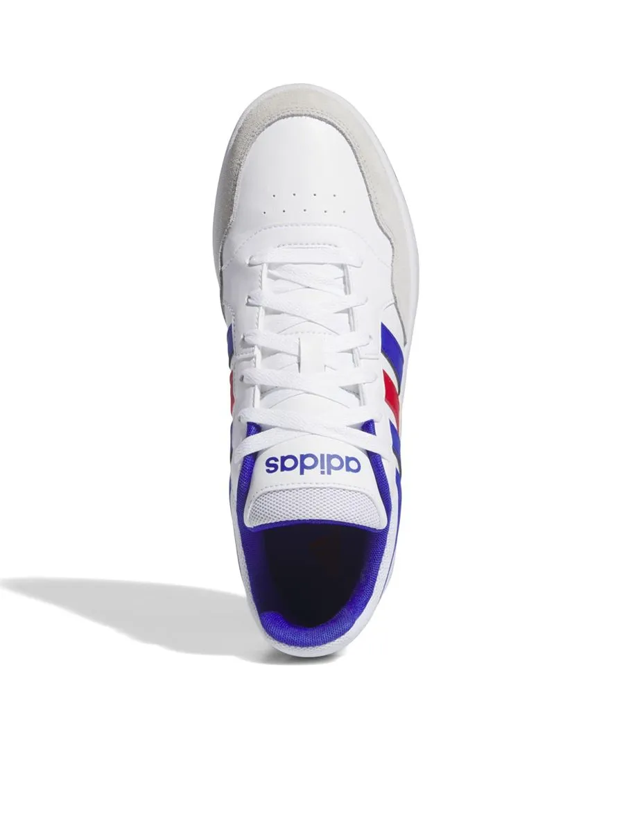 ADIDAS Men Sneakers Hoops 3.0 Cloud White / Lucid Blue / Better Scarlet