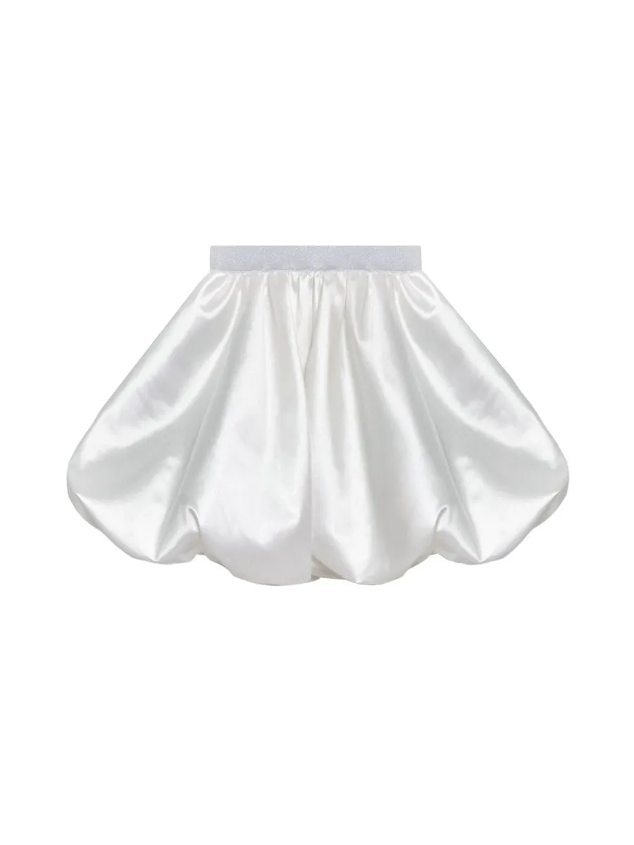 ICONIC WOMAN WHITE BALLOON MINI SKIRT