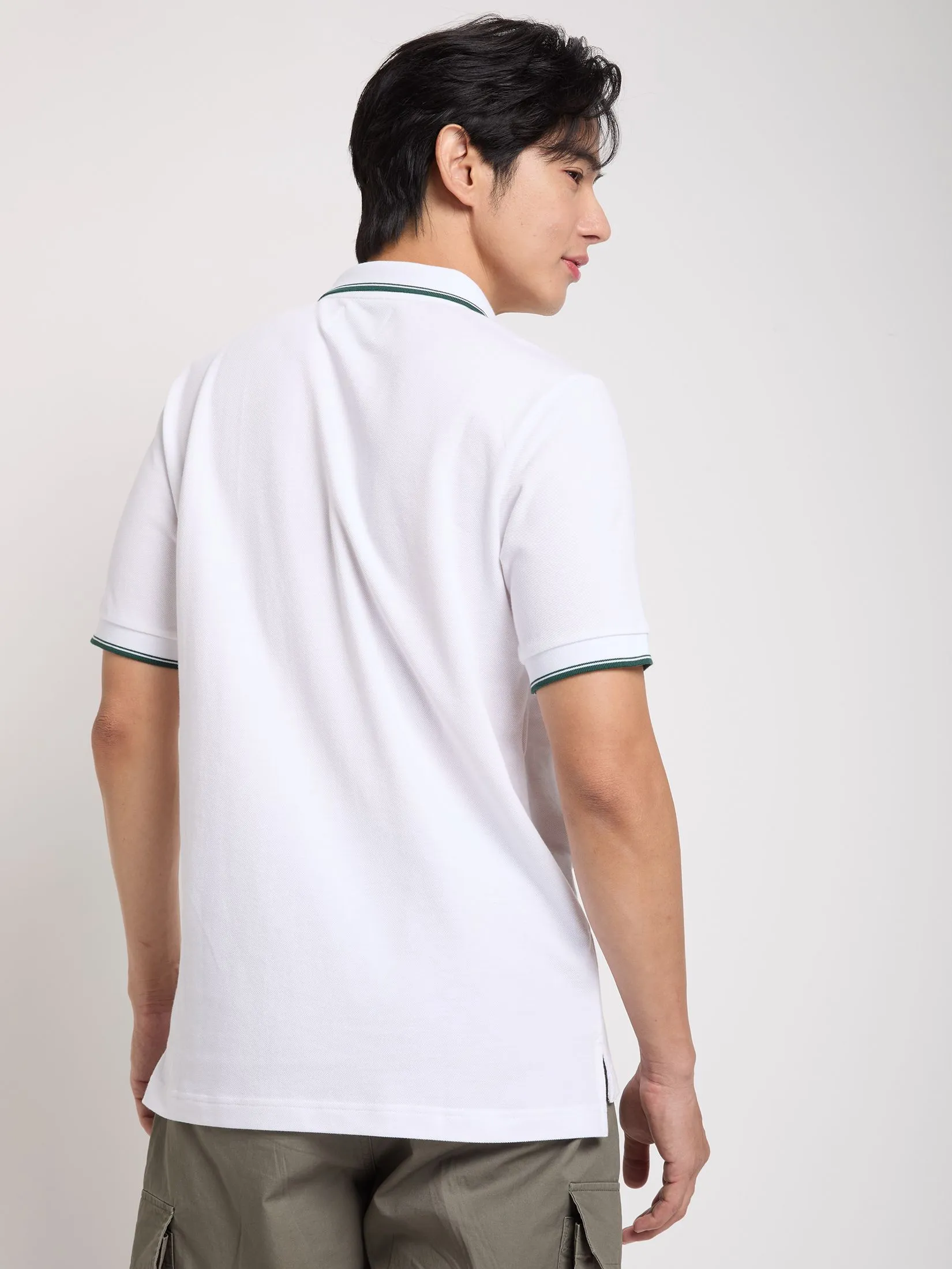 PACIFIC UNION Men Polo Shirt with Tipped Collar Basic Regular fit