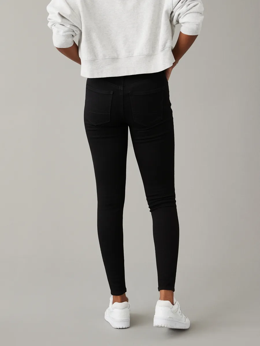 AMERICAN EAGLE WOMEN HI-RISE JEGGING- DREAM 053 PROPER BLACK