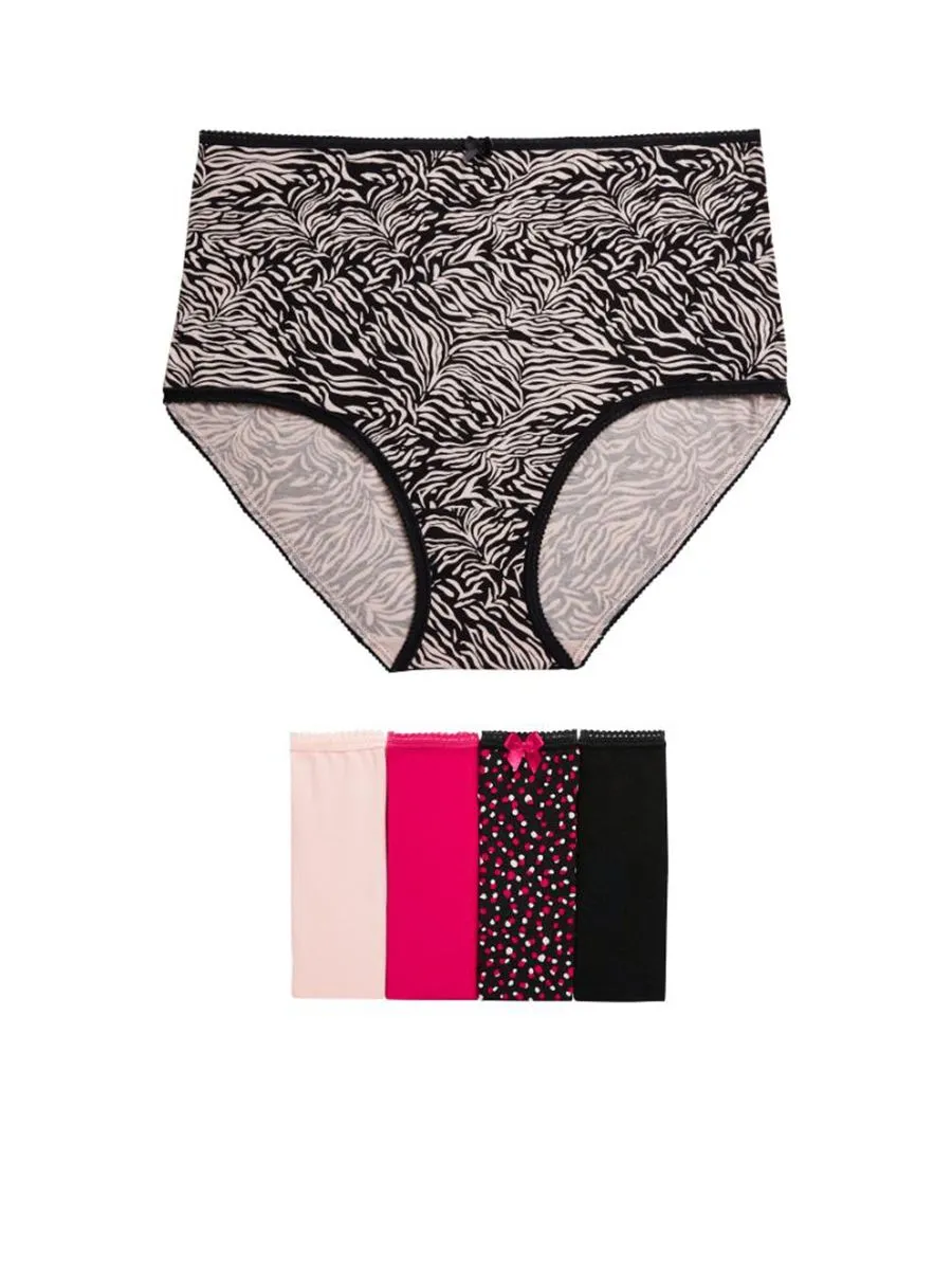 MARKS & SPENCER Women Full Briefs Cotton Lycra 5pk Multi-Color