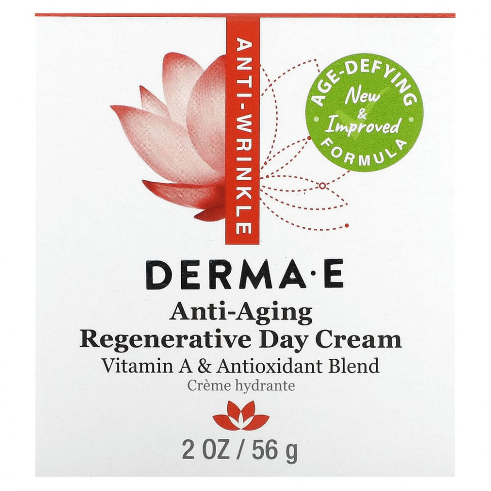 Derma E, антивозрастной восстанавливающий дневной крем, 56 г (2 унции)
