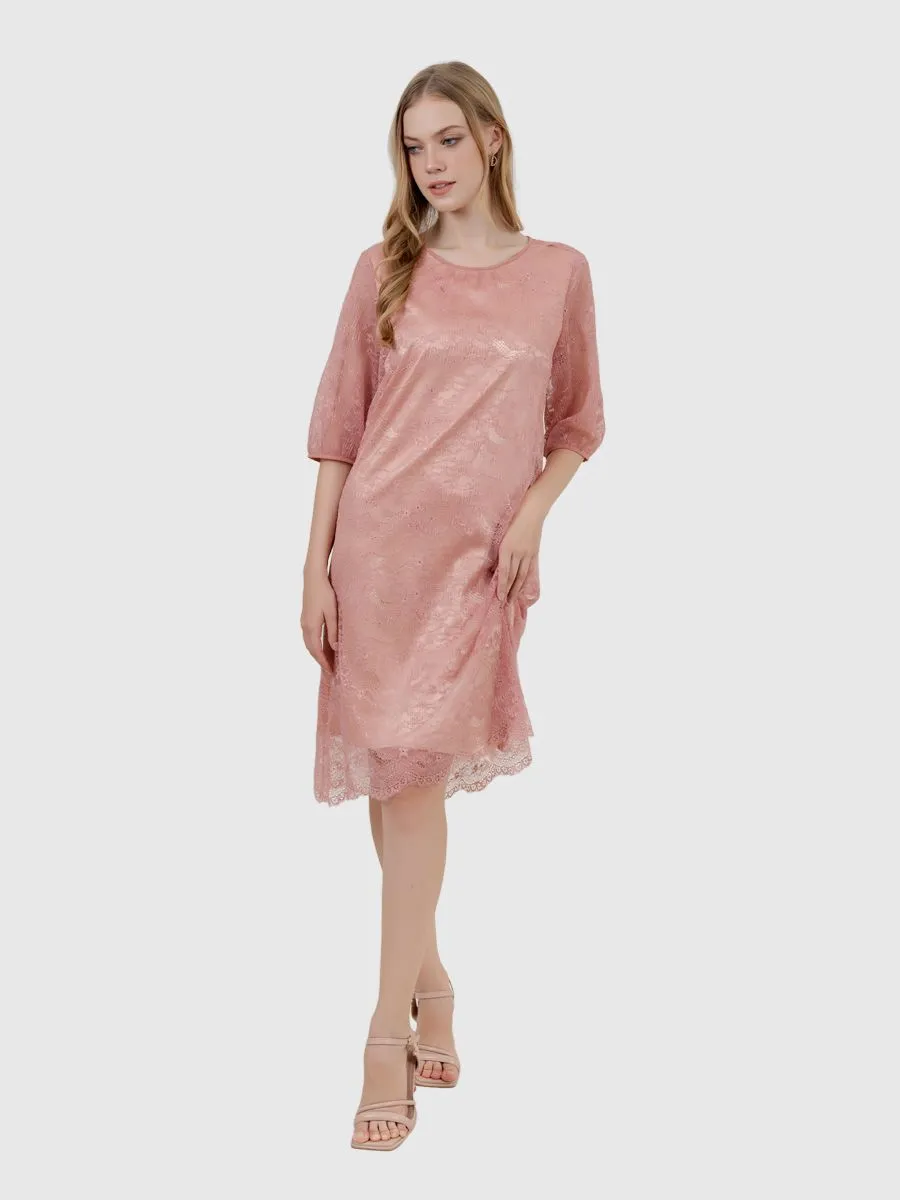 VERONIQA Women Dress Plete Rose Pink