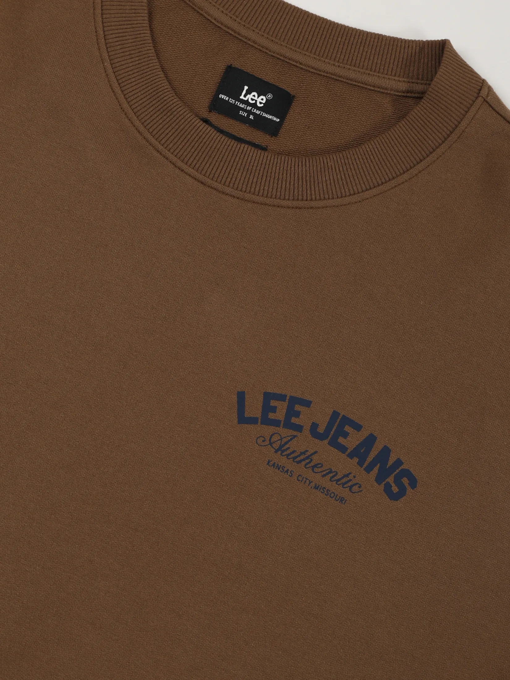 LEE Men s Sweatshirt Regular Fit Brown