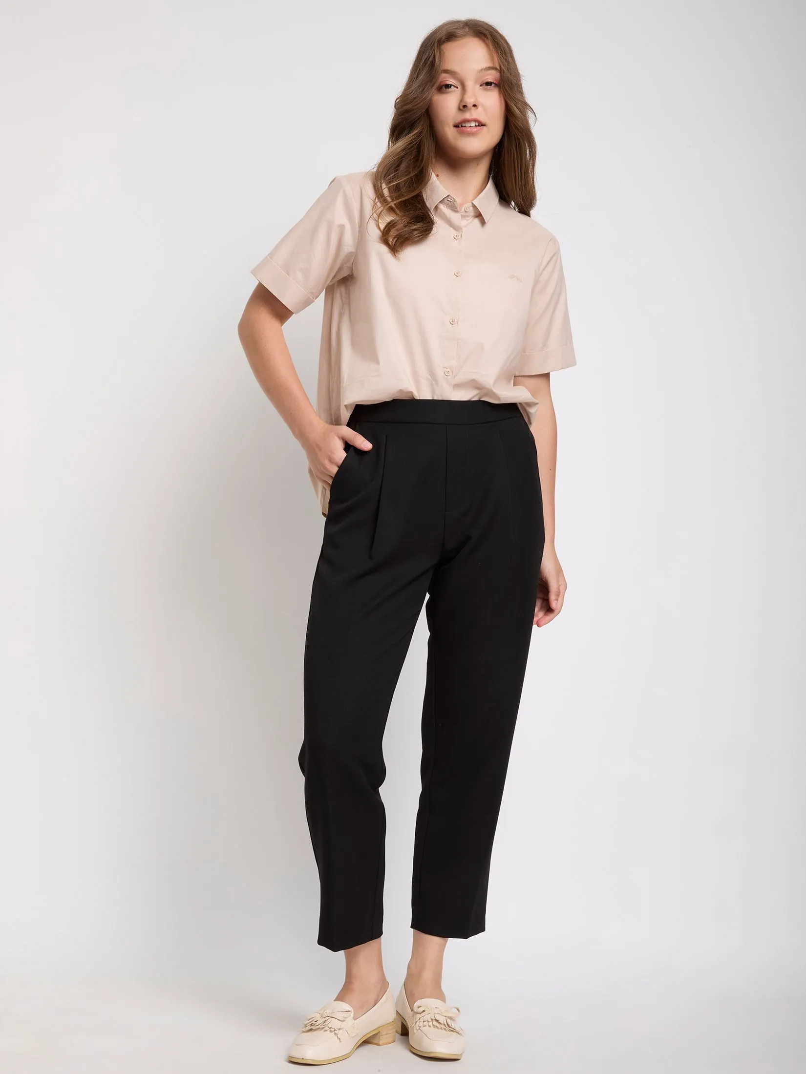 ALUMNUS Women Shirt Short Sleeves Collar Neck