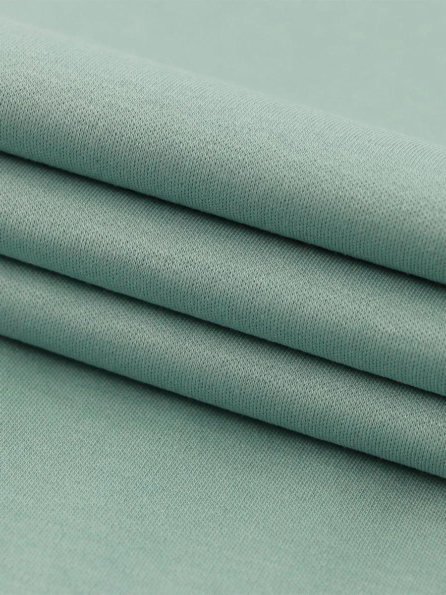 GIORDANO Men's Interlock Embroidery Tee (Liquid Touch) Green Surf