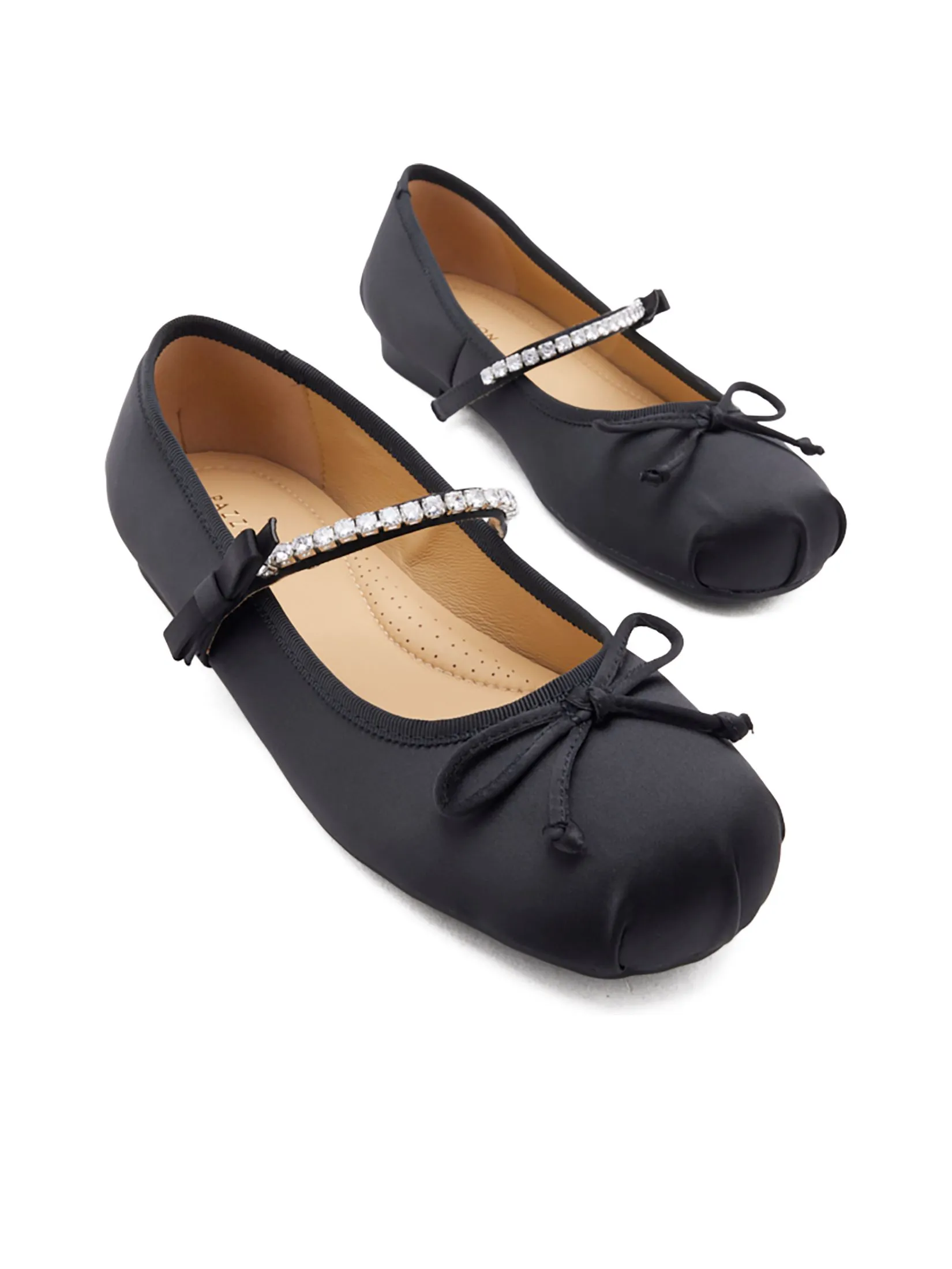 PAZZION Women Flat Shoes With Pearls Strap