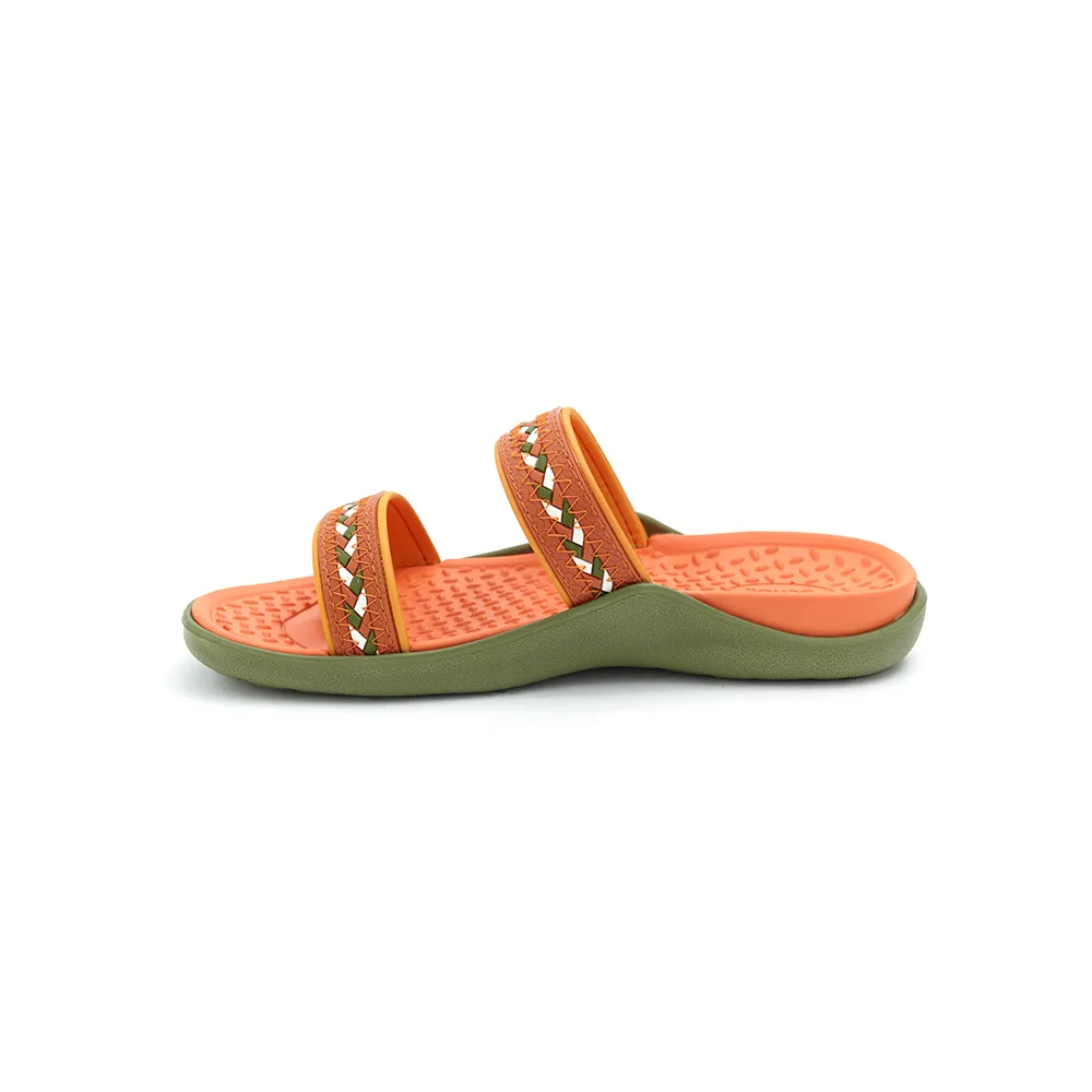 SCHOLL Orange Slide Sandals - Sand III