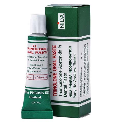 Мазь - паста от стоматита и болезней полости рта Trinolone Nida