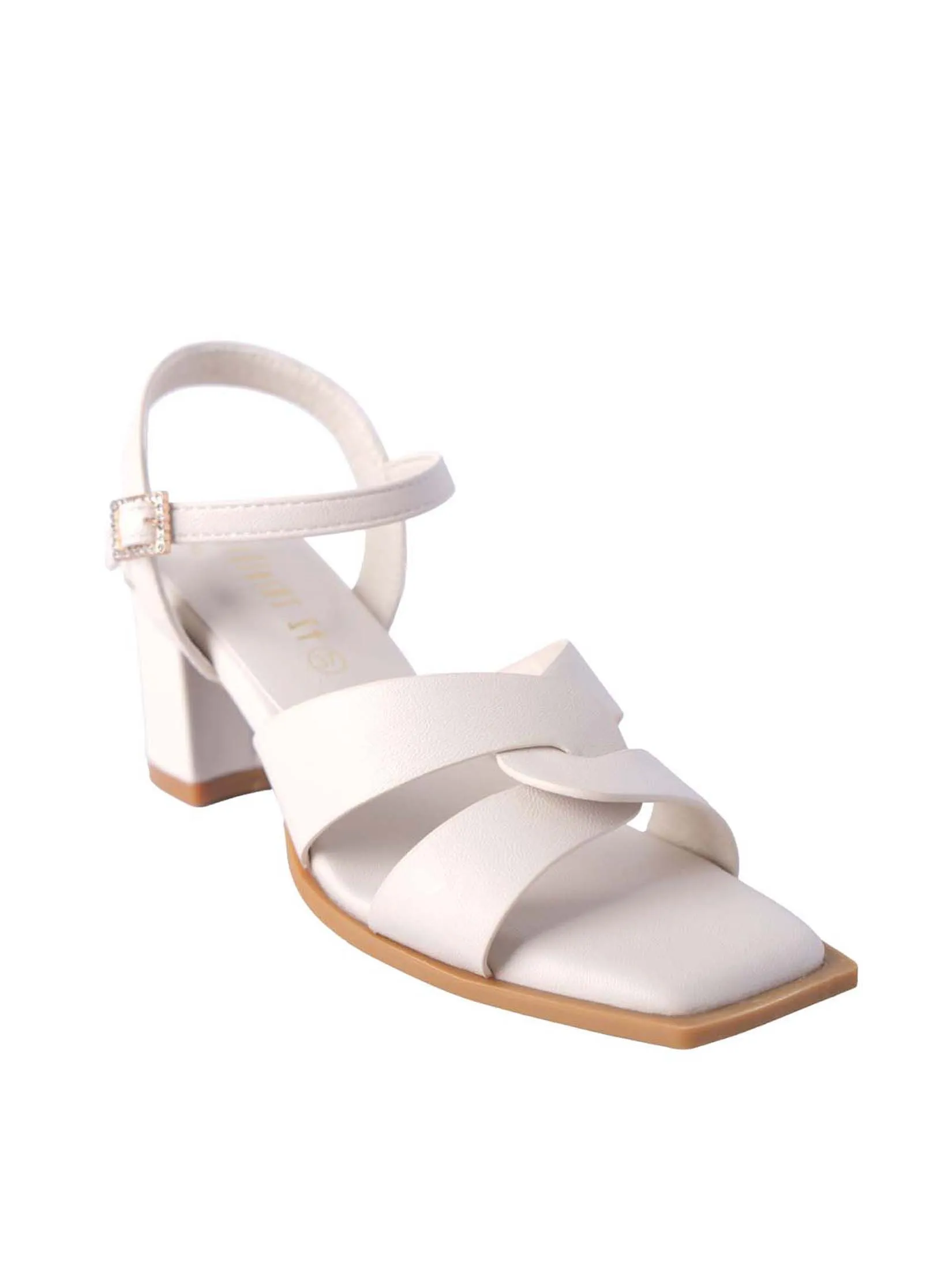 VILLAINS SF SCABIOSA Women's Comfort Heeled Sandals WHITE